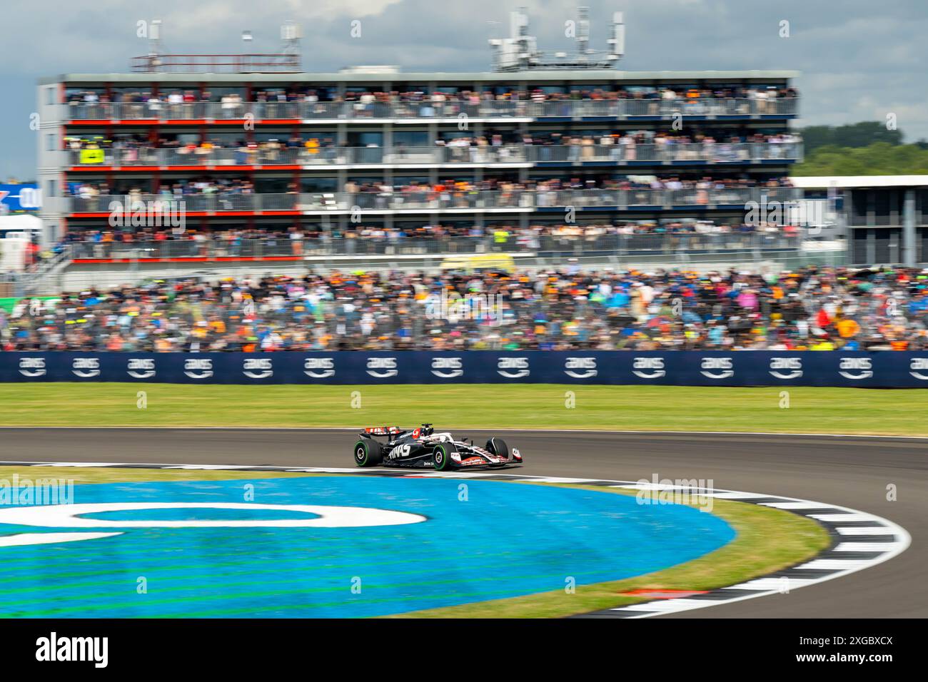 Silverstone (Towcester), Regno Unito, 07 luglio 2024, Kevin Magnussen durante il Gran Premio di Gran Bretagna Credit: Christopher neve/Alamy Live News Foto Stock