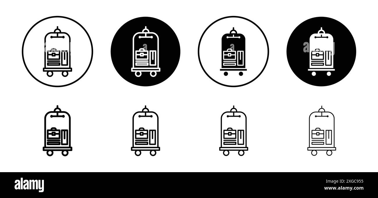 Collezione di logo vettoriale icona servizio alberghiero per l'interfaccia utente dell'app Web Illustrazione Vettoriale