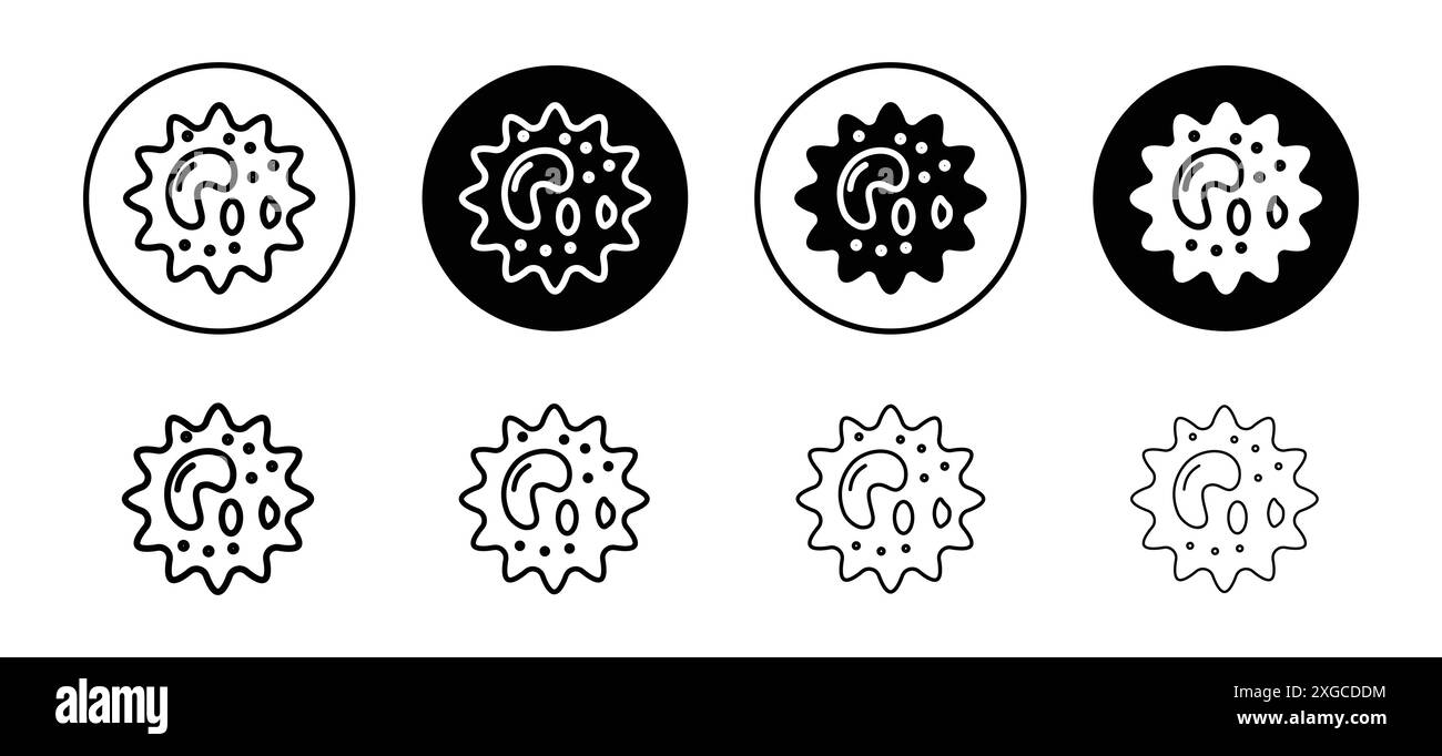 Raccolta del logo vettoriale dell'icona dei globuli bianchi per l'interfaccia utente dell'app Web Illustrazione Vettoriale