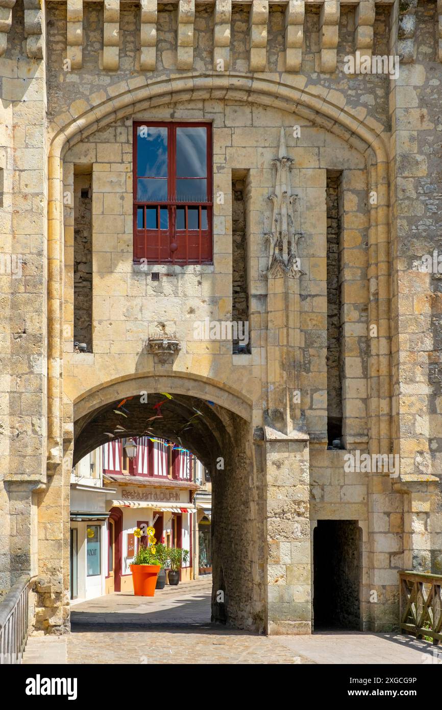 Francia, Sarthe, la Ferte Bernard, la porta di Saint Julien Foto Stock