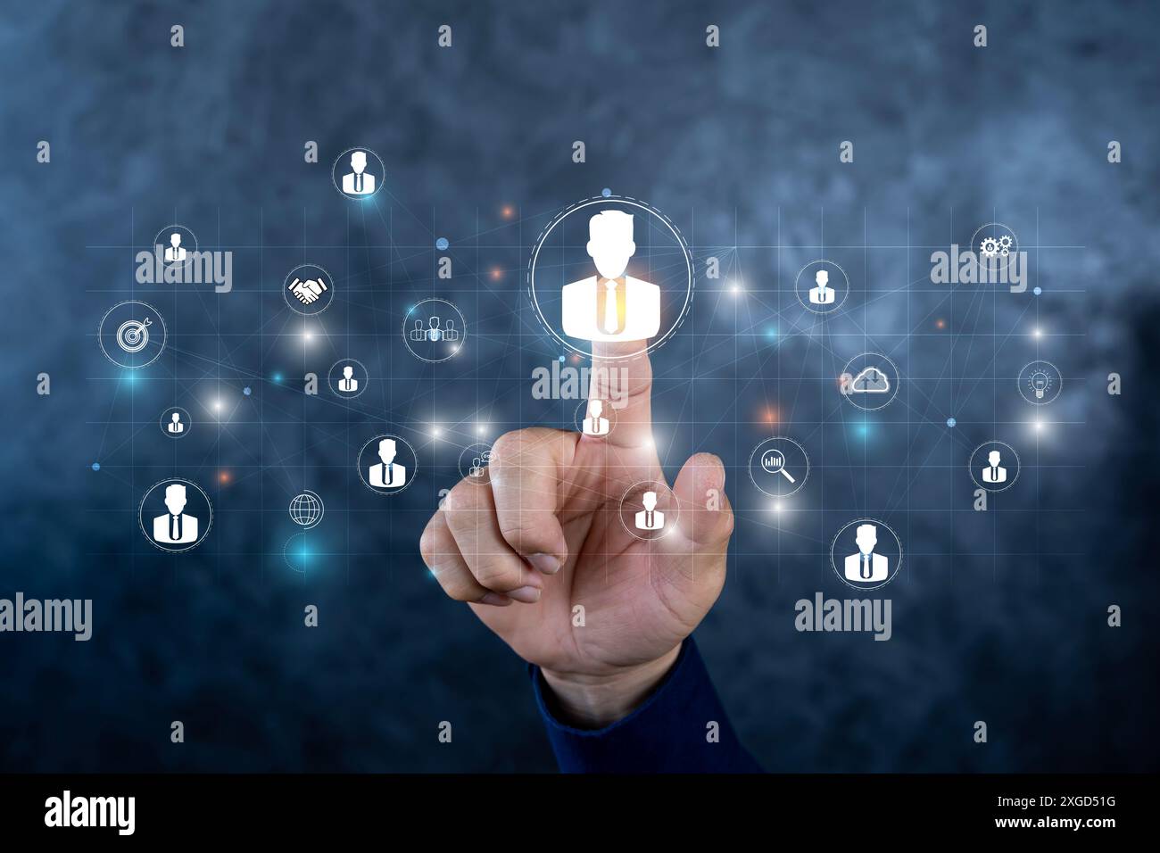 HR, concetto di analisi delle persone. Trasformare il panorama delle risorse umane per ottenere un successo aziendale sostenibile. Processi delle persone profondamente orientati ai dati e focalizzati sugli obiettivi, Foto Stock