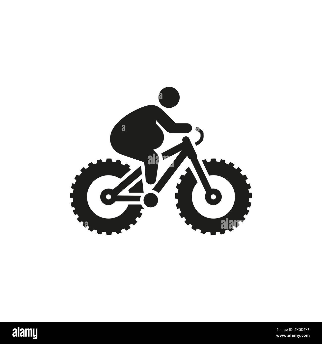 Icona Mountain Bike - simbolo avventura all'aperto Illustrazione Vettoriale