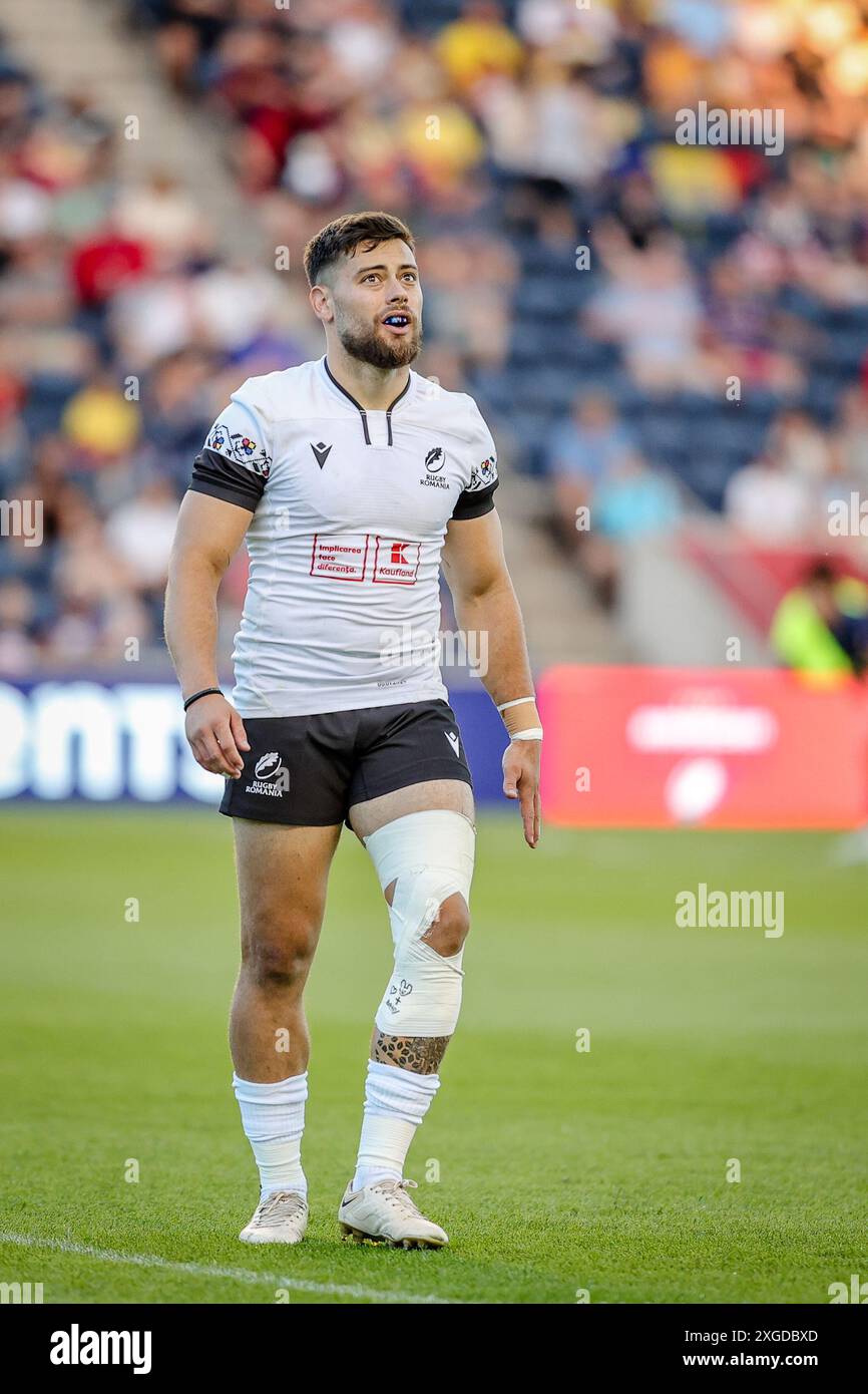 La Pershing Cup 2024 il 5 luglio al SeatGeek Stadium di Chicago, Illinois. Rugby rumeno su USA Rugby 22-20. Foto Stock