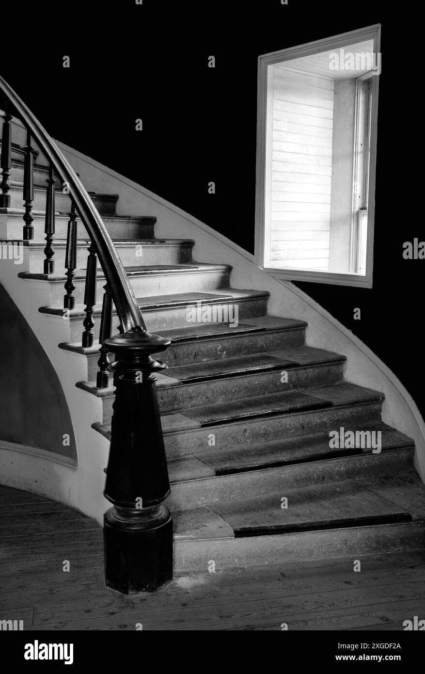 MT00331-00-BW..... MONTANA - Scala e finestra nel Bannack State Park, Beaverhead County. Foto Stock