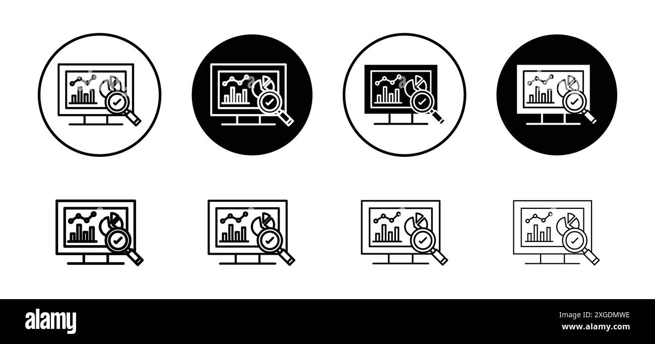Raccolta di set di logo vettoriali per l'interfaccia utente dell'app Web Illustrazione Vettoriale