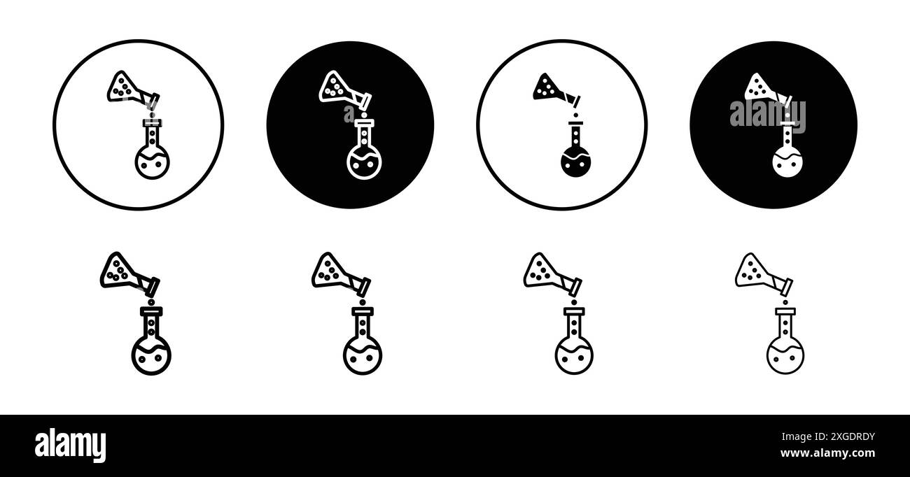 Collezione di logo Science Icon Vector per l'interfaccia utente dell'app Web Illustrazione Vettoriale