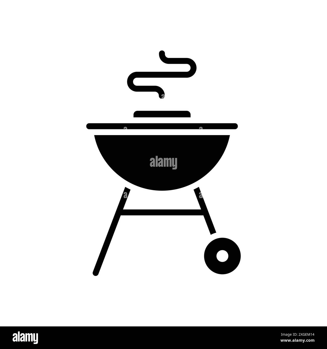 modello di disegno vettoriale icona barbecue su sfondo bianco Illustrazione Vettoriale