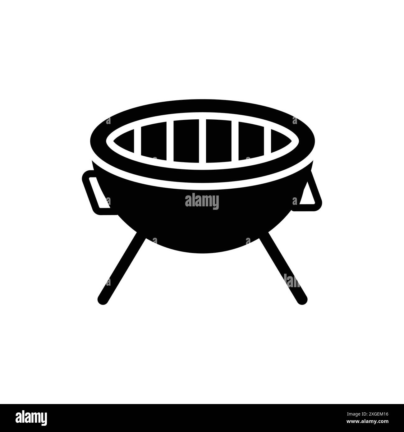 modello di disegno vettoriale icona barbecue su sfondo bianco Illustrazione Vettoriale