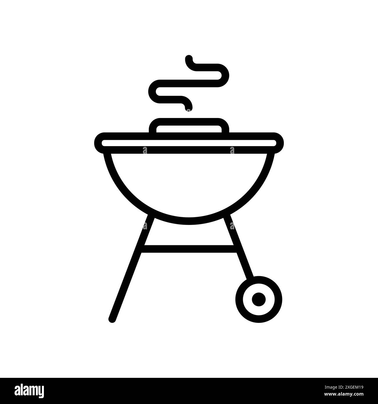 modello di disegno vettoriale icona barbecue su sfondo bianco Illustrazione Vettoriale
