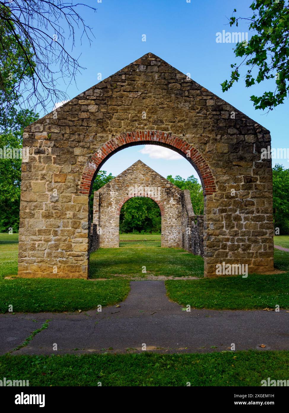 LOCK Ridge Furnace, Alburtis, Pennsylvania, Stati Uniti Foto Stock