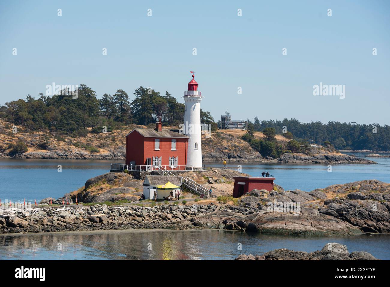 Fisgard Lighthouse, sito storico nazionale. Victoria, Columbia Britannica, Canada. Foto Stock