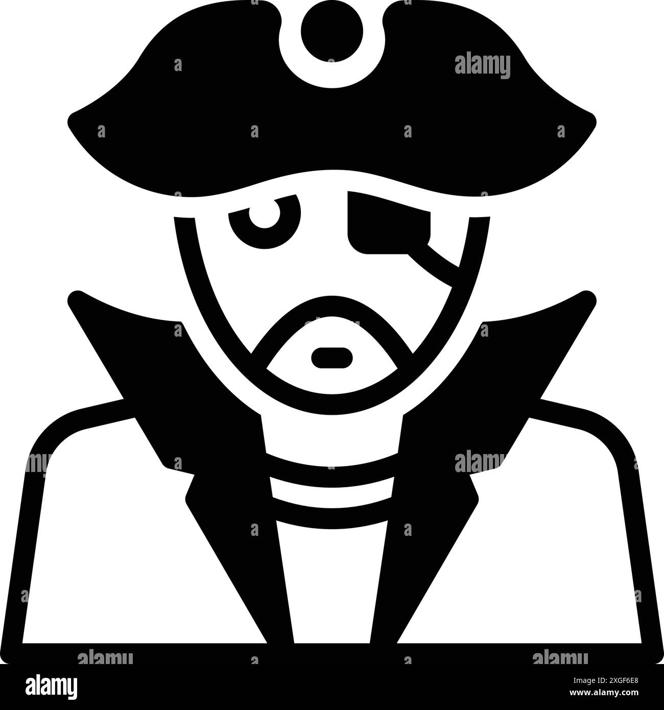 Icona dei pirati, corsair Illustrazione Vettoriale