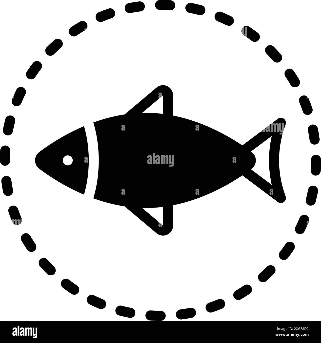 Un'icona per il pesce, delizioso Illustrazione Vettoriale