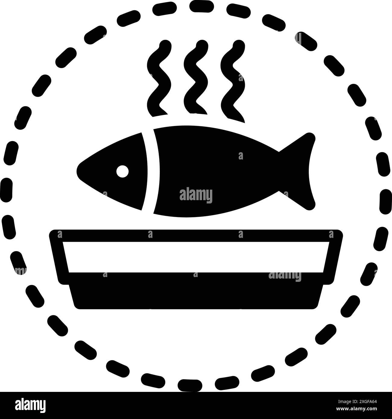 Un'icona per il pesce, delizioso Illustrazione Vettoriale