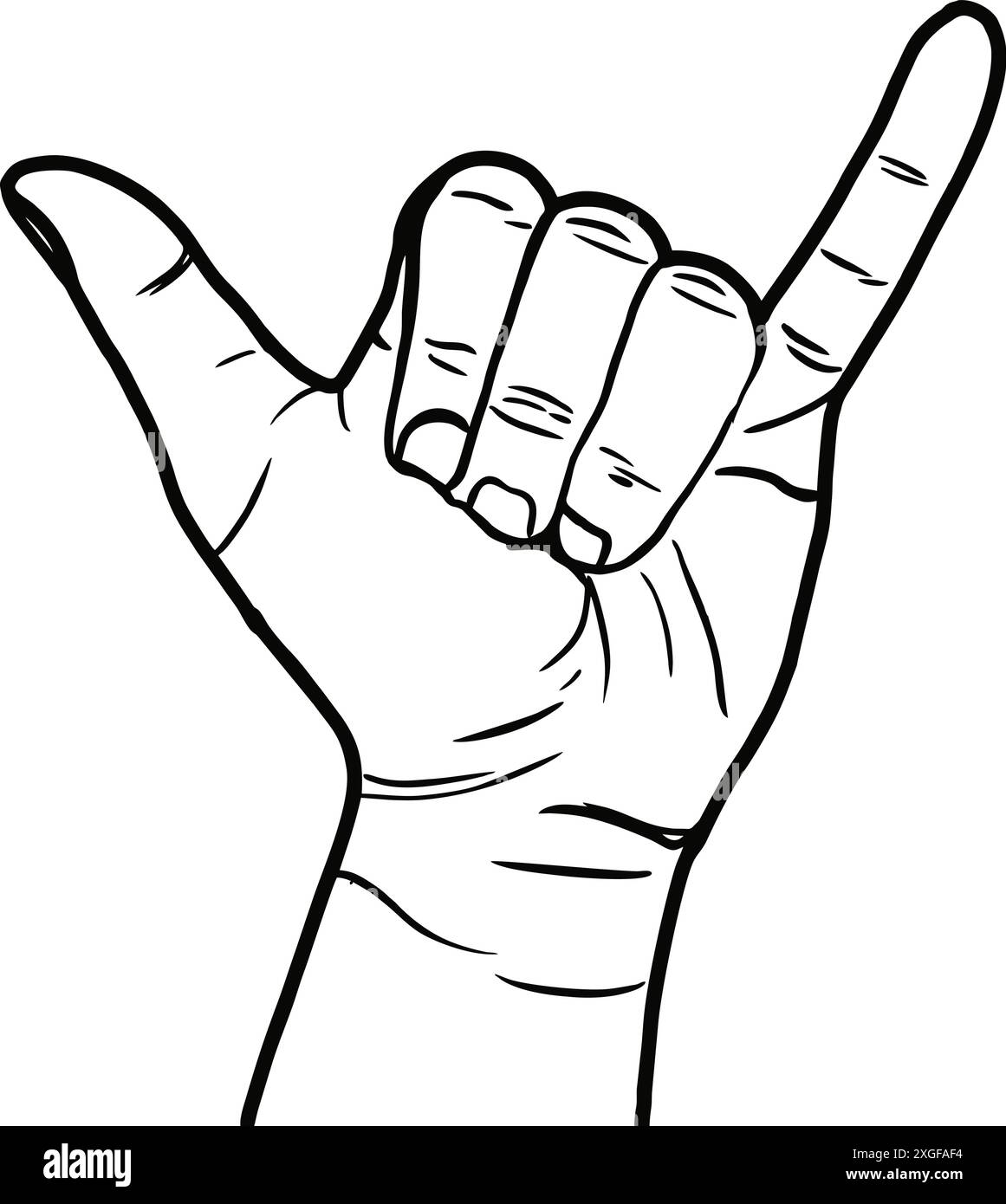 Saka mano segno gesto della mano Illustrazione Vettoriale