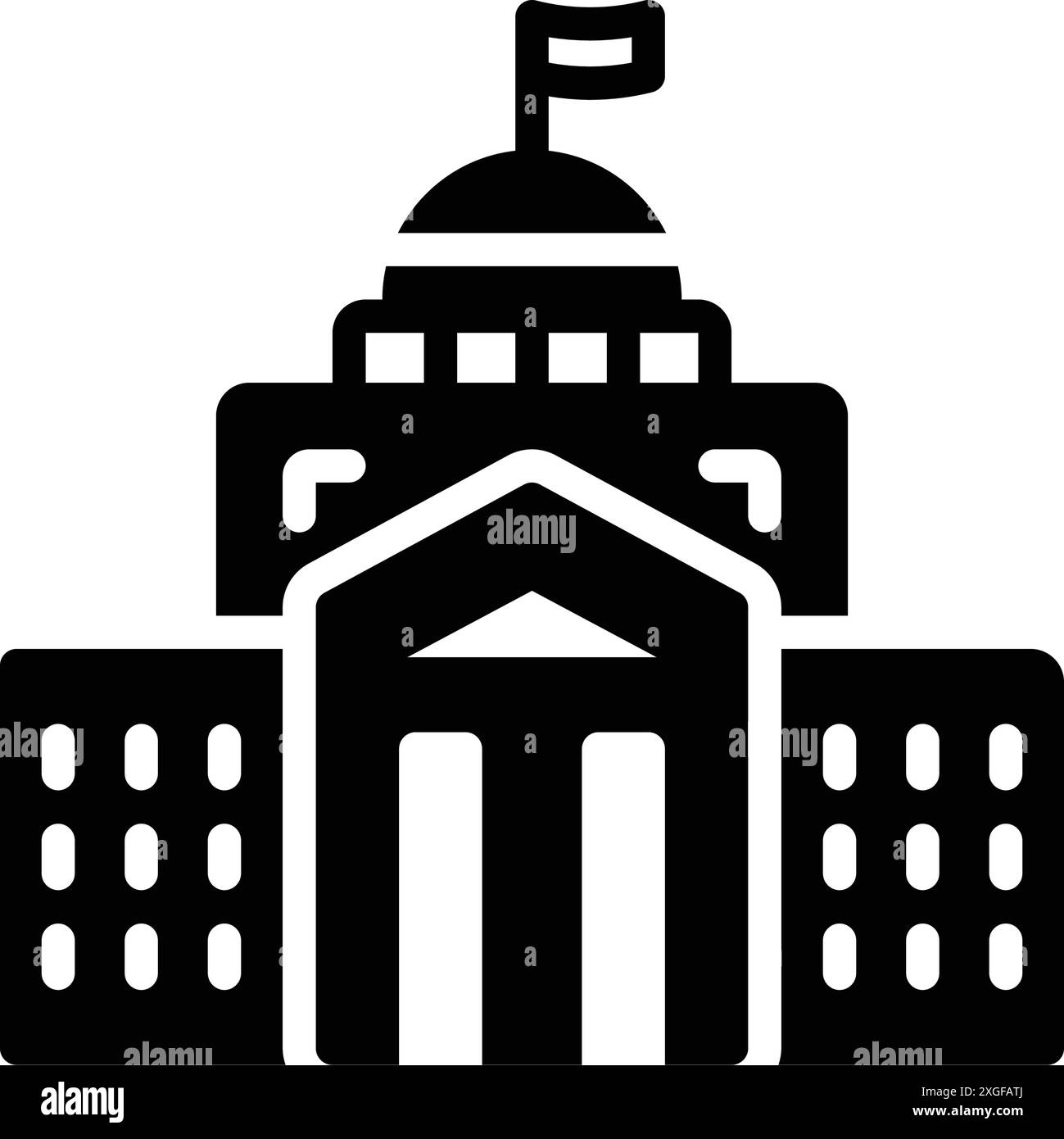 Icona per federale, edificio Illustrazione Vettoriale