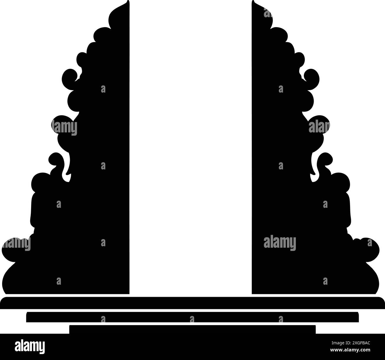 Illustrazione della porta Balinese o dell'edificio gapura Illustrazione Vettoriale