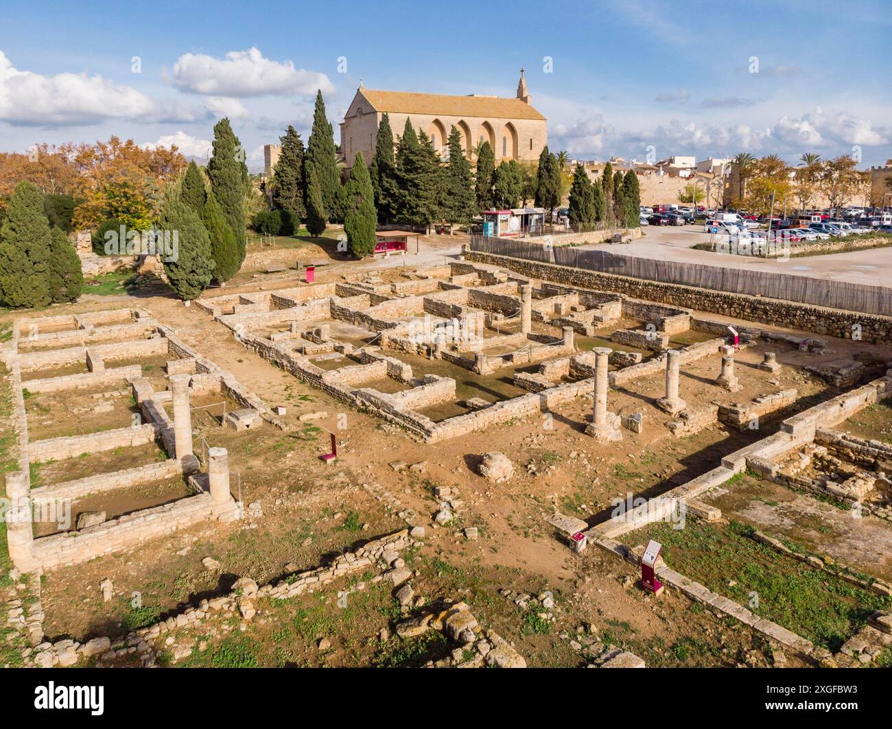 Città romana di Pollentia, Alcudia, Maiorca, Isole Baleari, Spagna Foto Stock