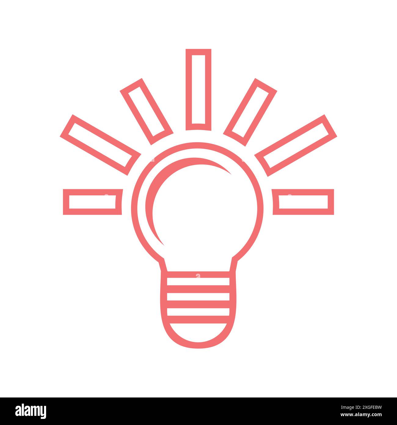 Un'idea innovativa icona moderna ed elegante con lampadina Illustrazione Vettoriale