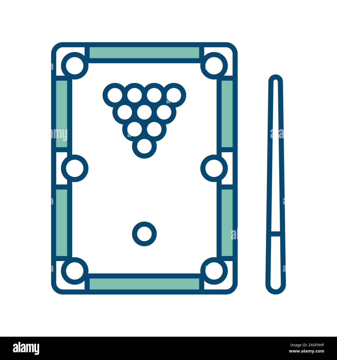 modello di disegno vettoriale icona biliardo su sfondo bianco Illustrazione Vettoriale