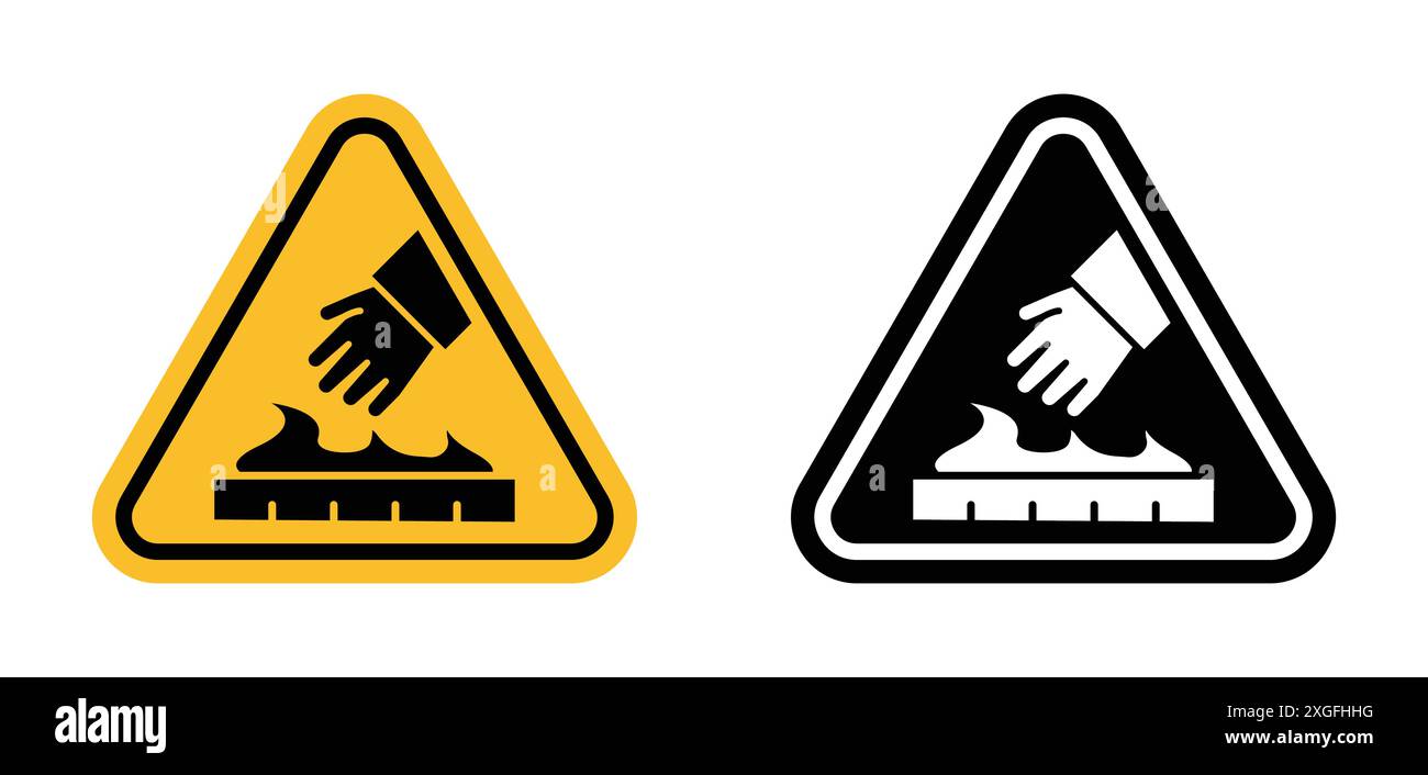 Attenzione raccolta di set di logo vettoriali per la superficie calda per l'interfaccia utente dell'app Web Illustrazione Vettoriale