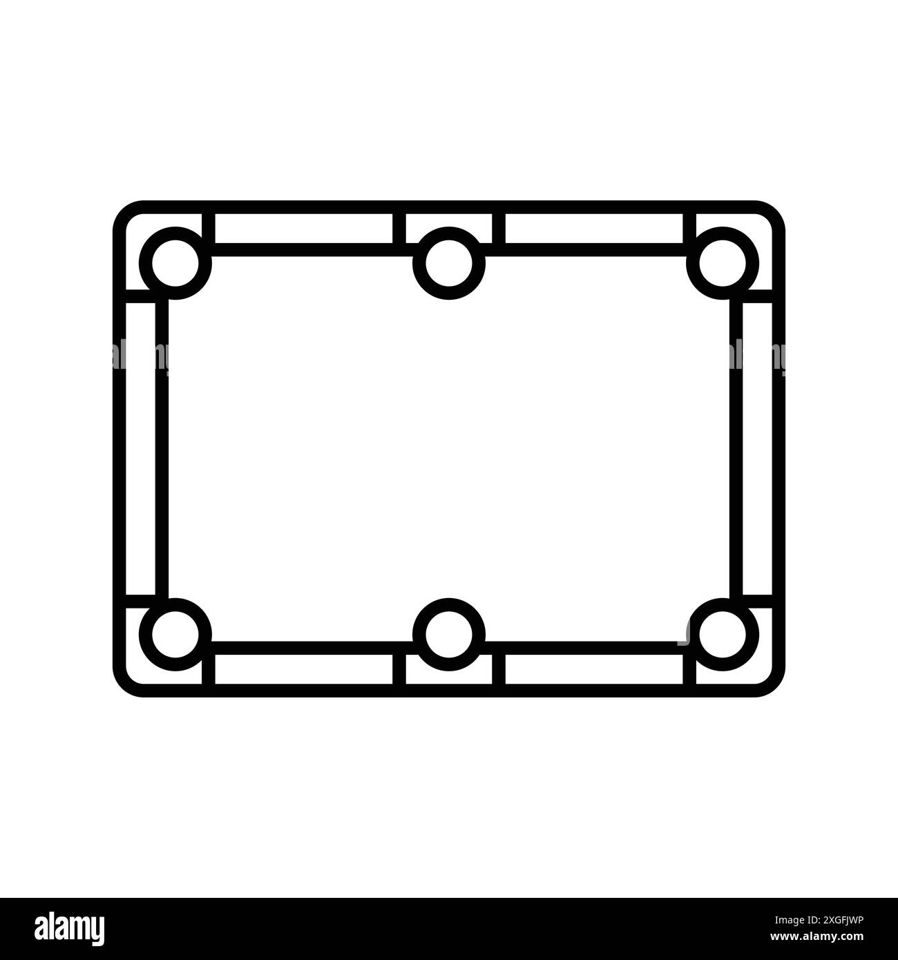 modello di disegno vettoriale icona biliardo su sfondo bianco Illustrazione Vettoriale