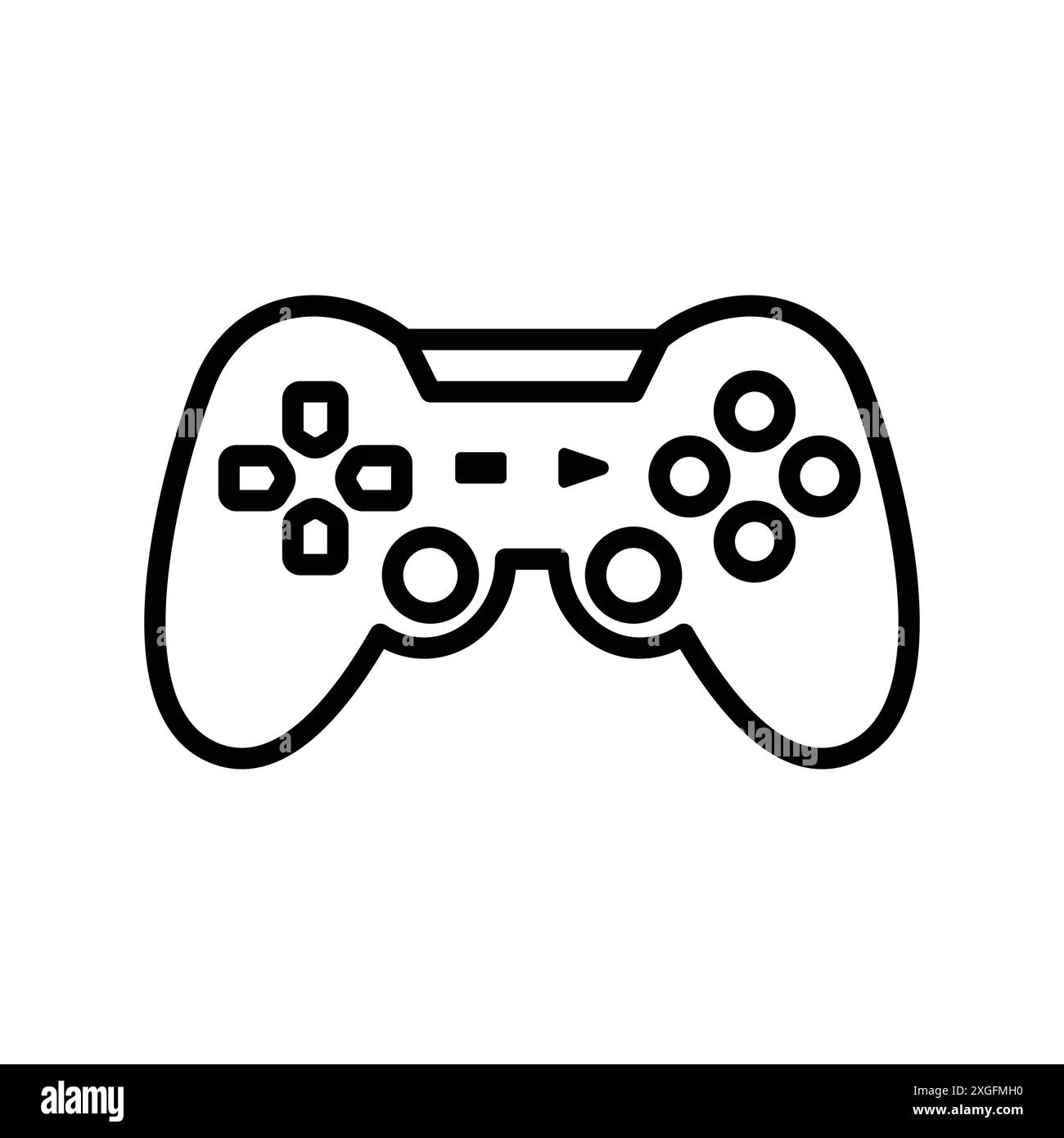 modello di disegno vettoriale dell'icona del controller di gioco su sfondo bianco Illustrazione Vettoriale