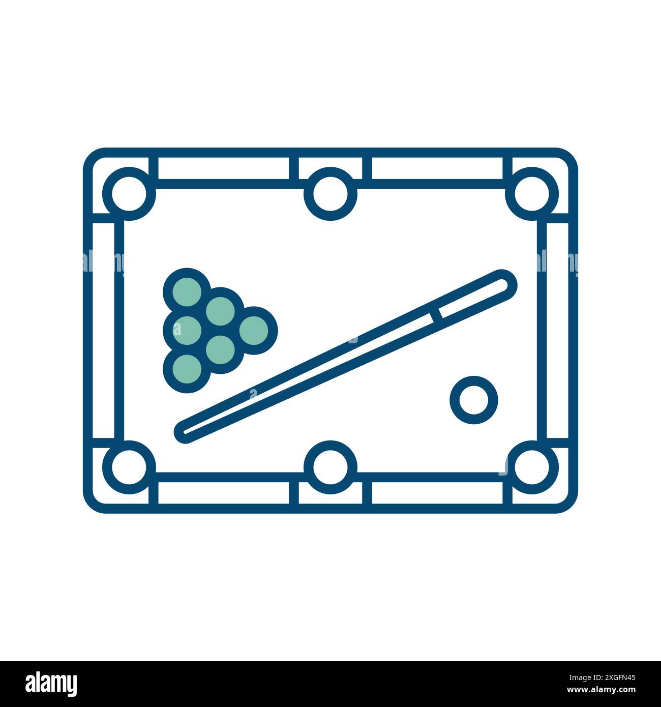 modello di disegno vettoriale icona biliardo su sfondo bianco Illustrazione Vettoriale