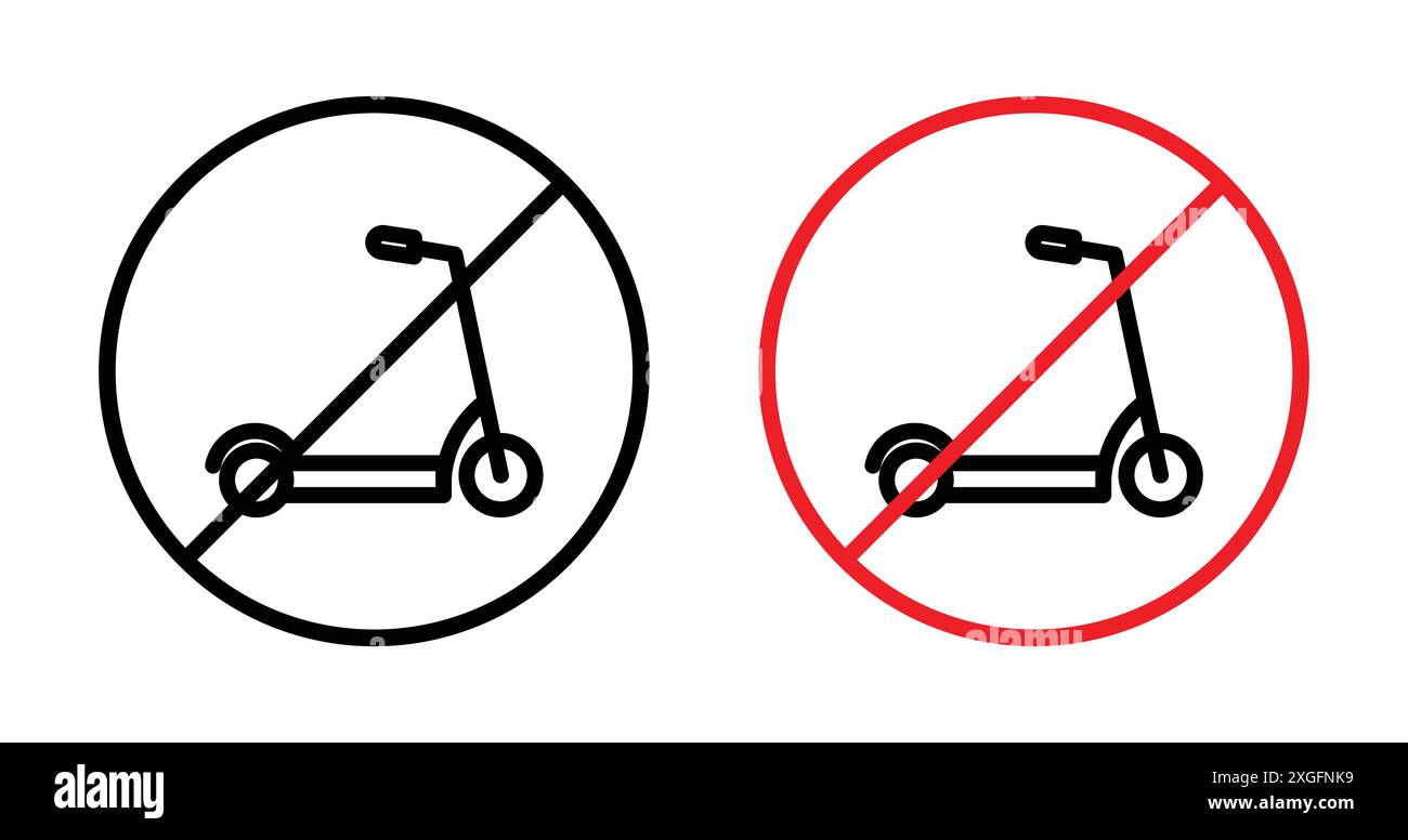 Nessun scooter firma la raccolta di set di logo vettoriale per l'interfaccia utente dell'app Web Illustrazione Vettoriale