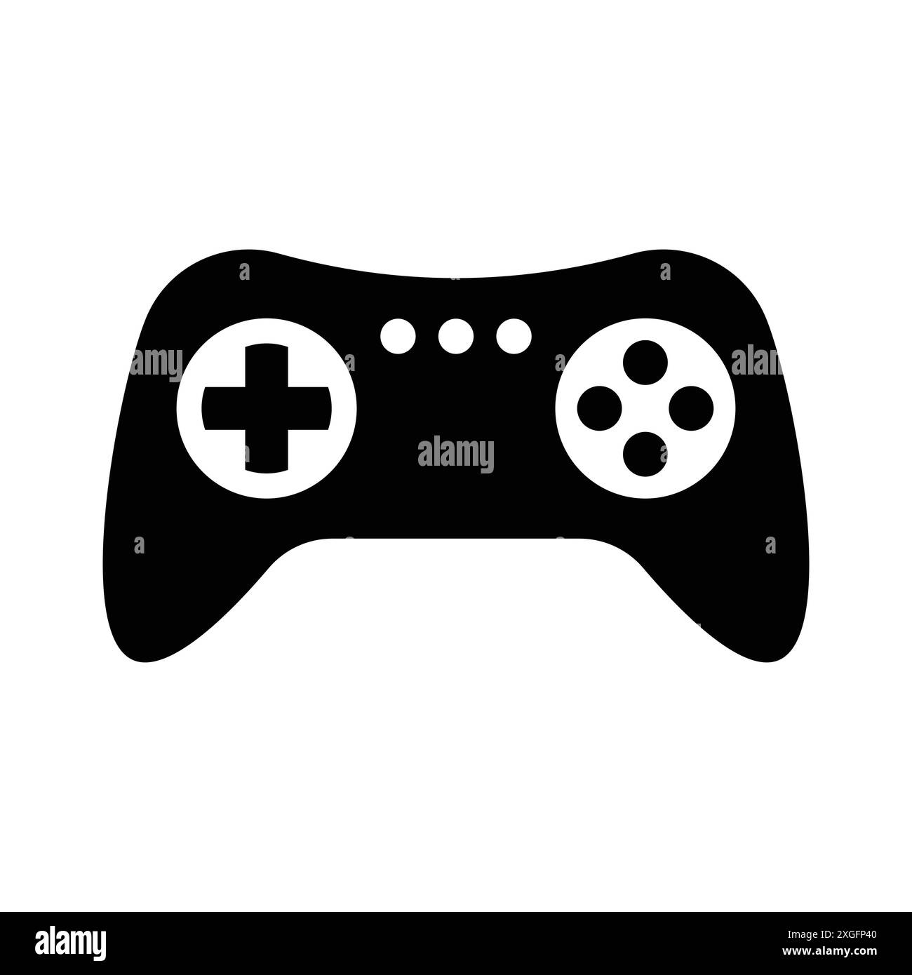 modello di disegno vettoriale dell'icona del controller di gioco su sfondo bianco Illustrazione Vettoriale