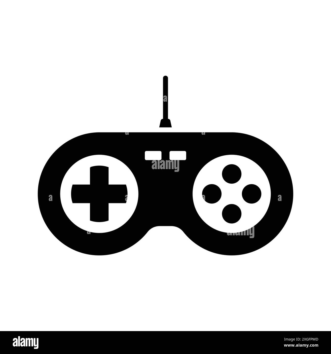 modello di disegno vettoriale dell'icona del controller di gioco su sfondo bianco Illustrazione Vettoriale
