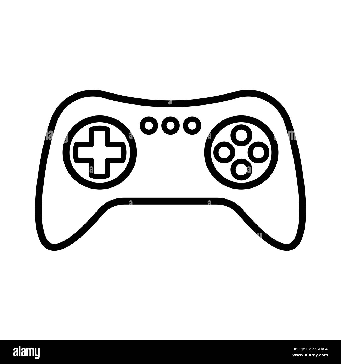 modello di disegno vettoriale dell'icona del controller di gioco su sfondo bianco Illustrazione Vettoriale