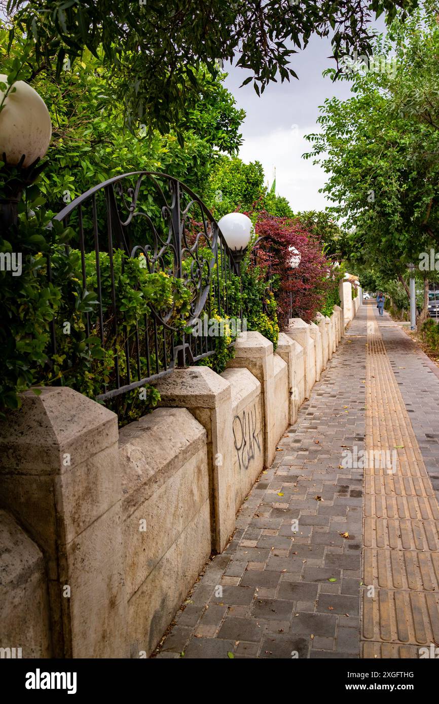 Marciapiede a Shiraz, Iran. Foto Stock