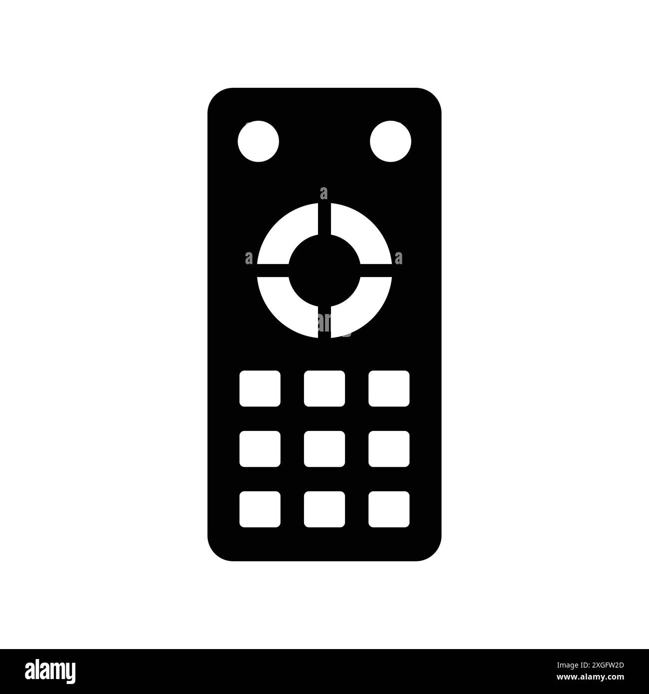 modello di disegno vettoriale dell'icona del telecomando su sfondo bianco Illustrazione Vettoriale