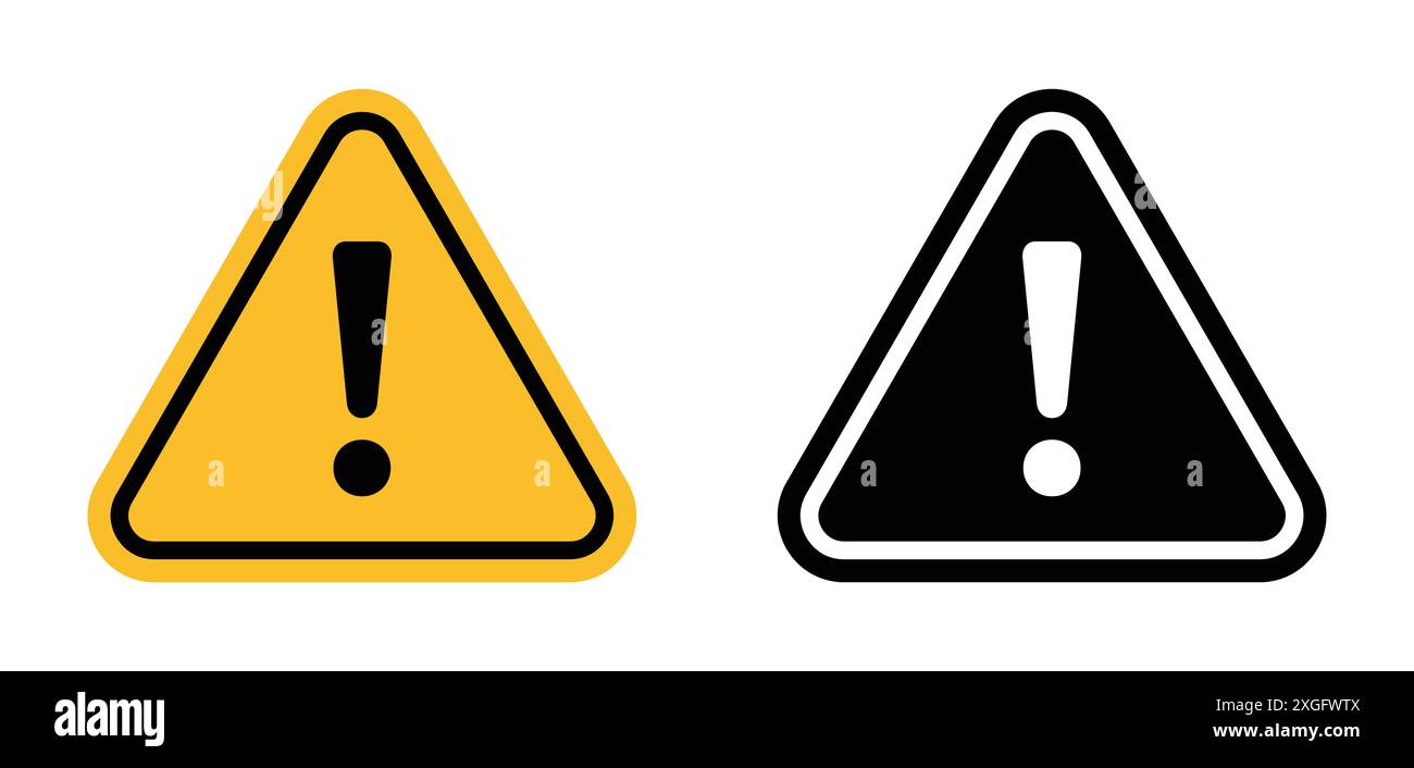 Avvertenza raccolta di set di logo vettoriali per l'interfaccia utente dell'app Web Illustrazione Vettoriale