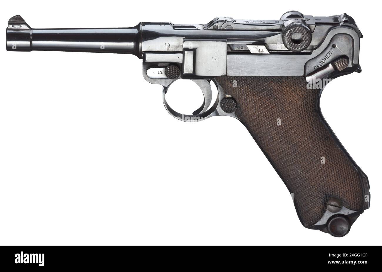 Armi leggere, pistole, Luger Pistol 08 Parabellum, calibro 9 mm, Erfurt, 1918, SVINCOLATO Foto Stock