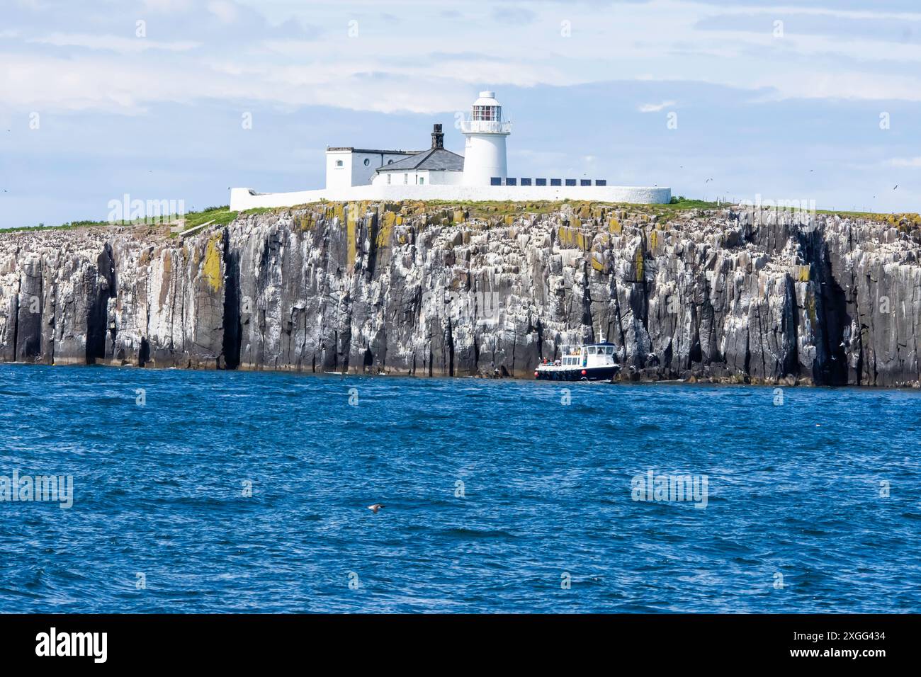 Faro interno di farne nelle Isole farne, Northumberland Foto Stock