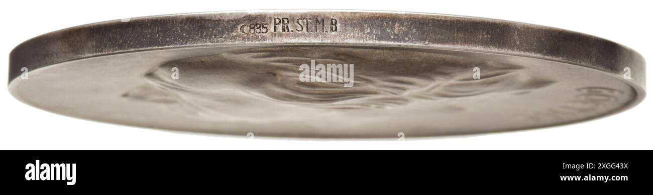 Lothar Heffter (1862 - 1962) - la Medaglia Goethe per l'Arte e la Scienza con il documento di premiazione secondo modello. SILVER, PUBBLICATO IN PROPRIETÀ | SOLO PER USO EDITORIALE Foto Stock