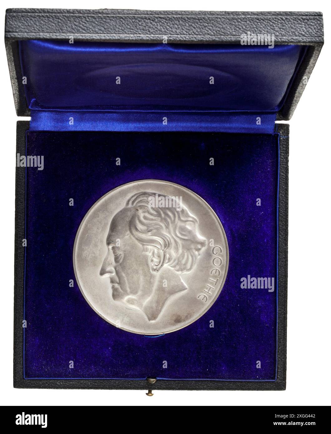 Lothar Heffter (1862 - 1962) - la Medaglia Goethe per l'Arte e la Scienza con il documento di premiazione secondo modello. SILVER, PUBBLICATO IN PROPRIETÀ | SOLO PER USO EDITORIALE Foto Stock