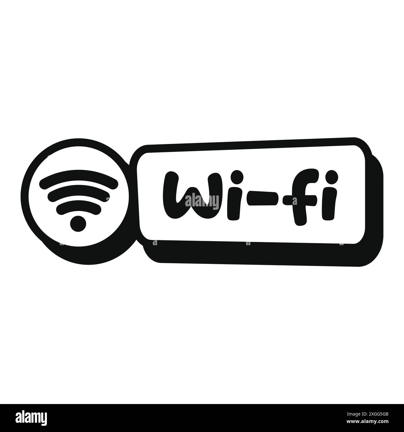 Icona wi-fi Point su sfondo bianco parole chiave: Illustrazione Vettoriale