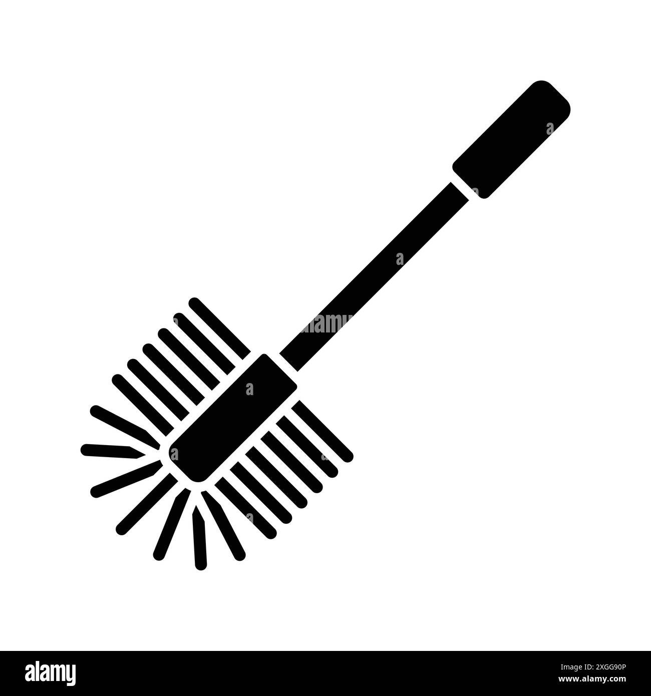 modello di disegno vettoriale icona dello spazzolino per wc su sfondo bianco Illustrazione Vettoriale