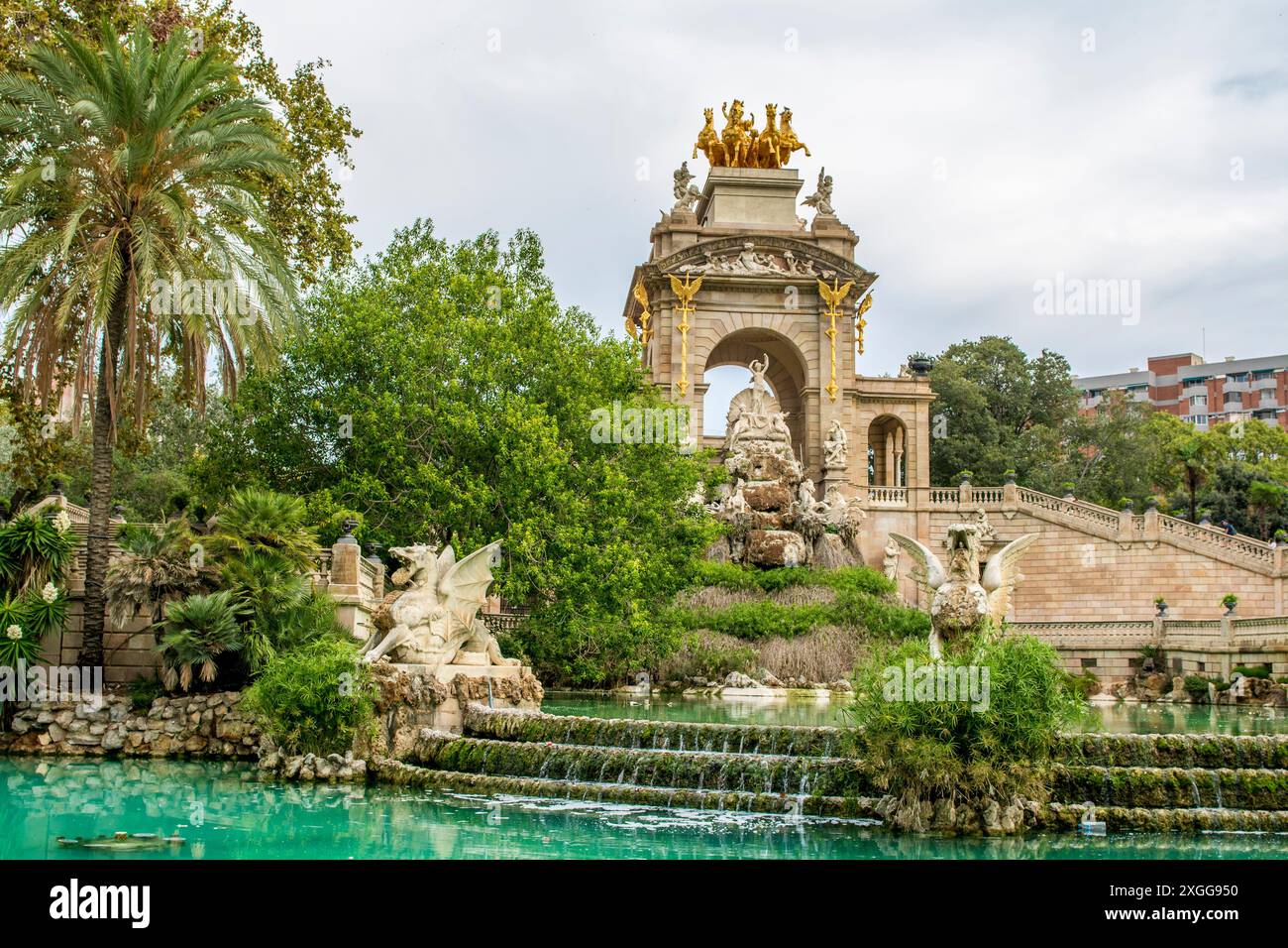 La fontana principale del Parc de la Ciutadella, Barcellona, Catalogna, Spagna, Europa Foto Stock