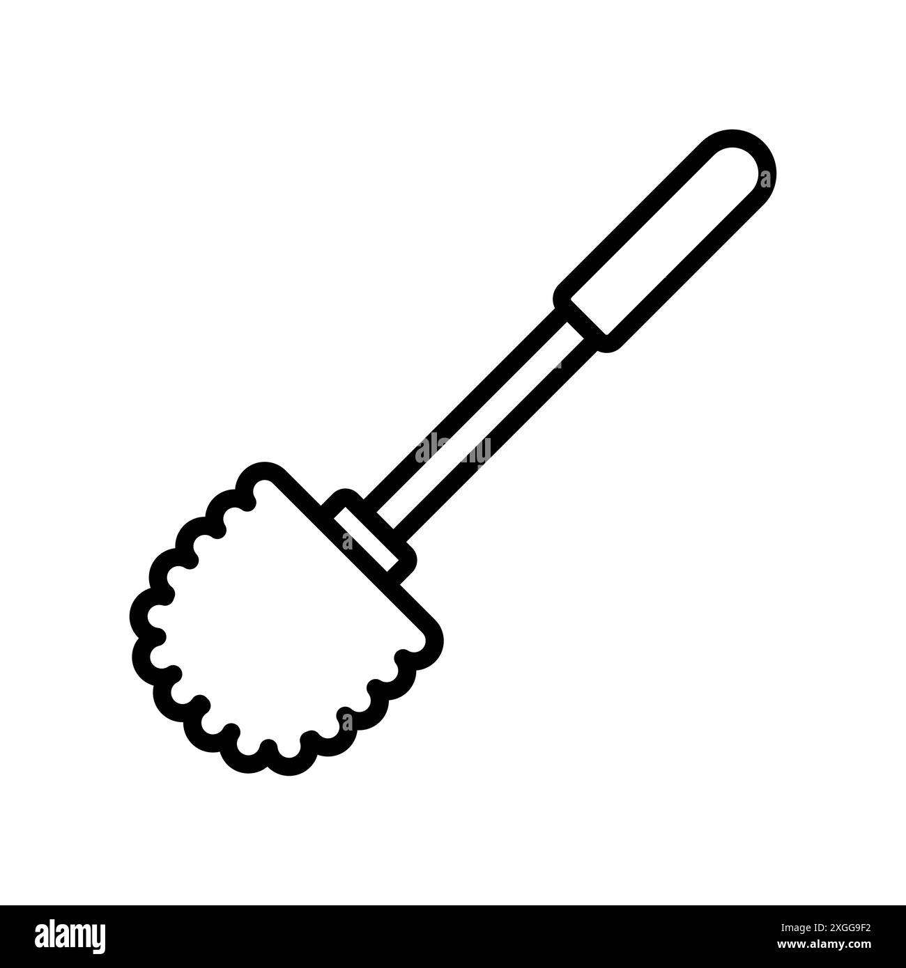modello di disegno vettoriale icona dello spazzolino per wc su sfondo bianco Illustrazione Vettoriale
