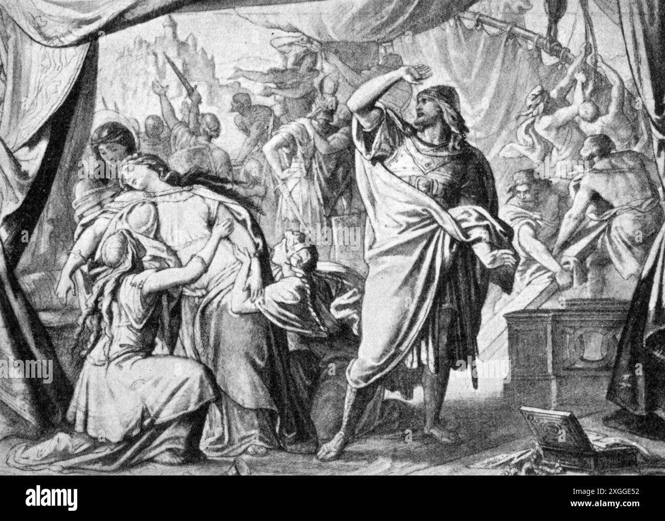 teatro/teatro, opera, 'Tristan and Isotta, di Richard Wagner, prima mondiale, primo atto, scena di chiusura, il COPYRIGHT DELL'ARTISTA NON DEVE ESSERE CANCELLATO Foto Stock