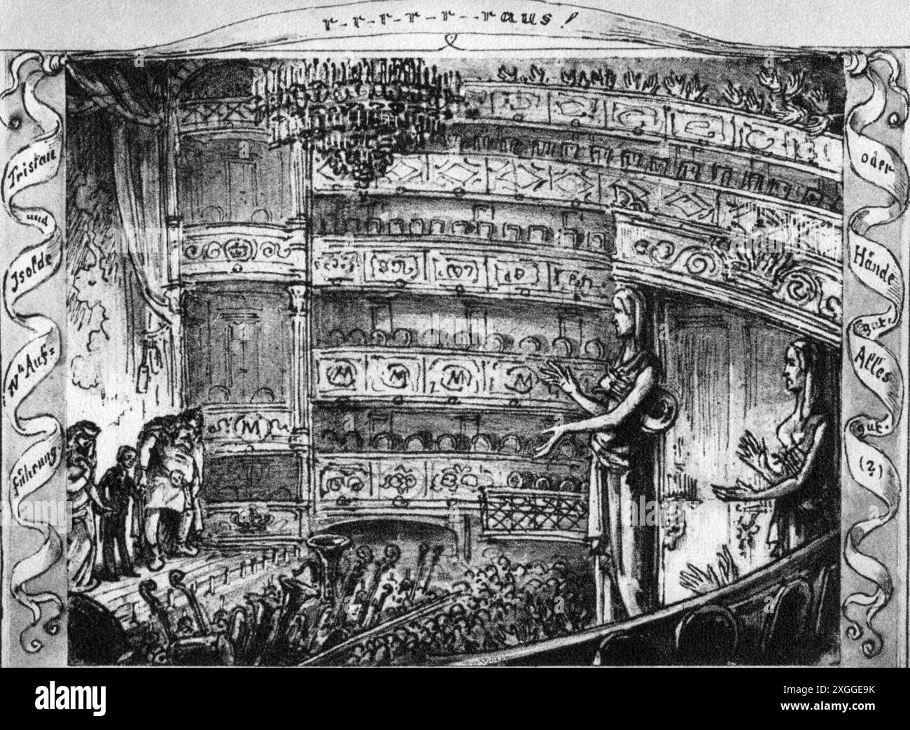 teatro/teatro, opera, "Tristano e Isotta", di Richard Wagner, quarta rappresentazione, TEATRO NAZIONALE, IL COPYRIGHT DELL'ARTISTA NON DEVE ESSERE CANCELLATO Foto Stock