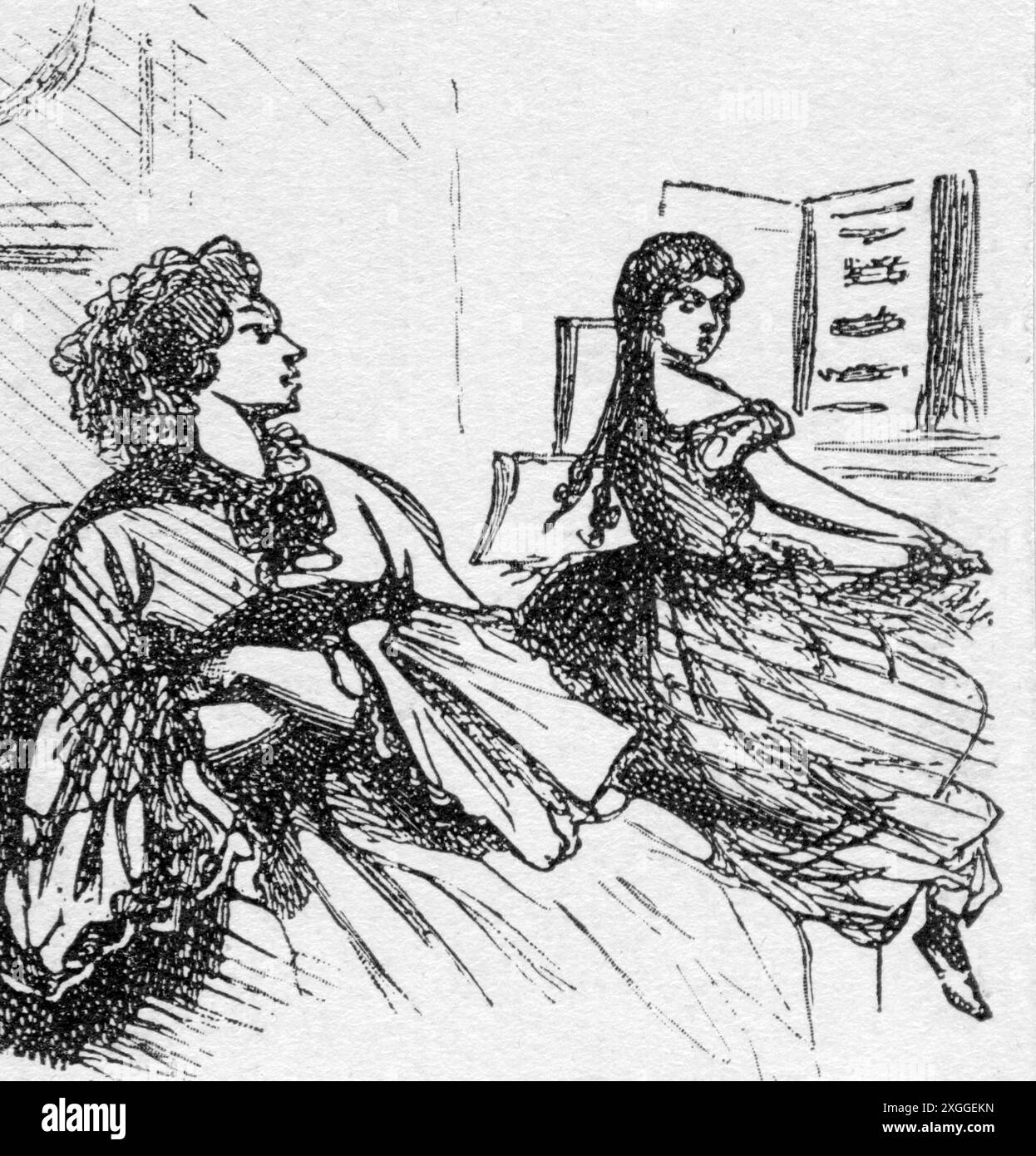 teatro/teatro, opera, 'Tannhaeuser', di Richard Wagner, prima parigina, caricatura, disegno, di Cham, il COPYRIGHT DELL'ARTISTA NON DEVE ESSERE CANCELLATO Foto Stock