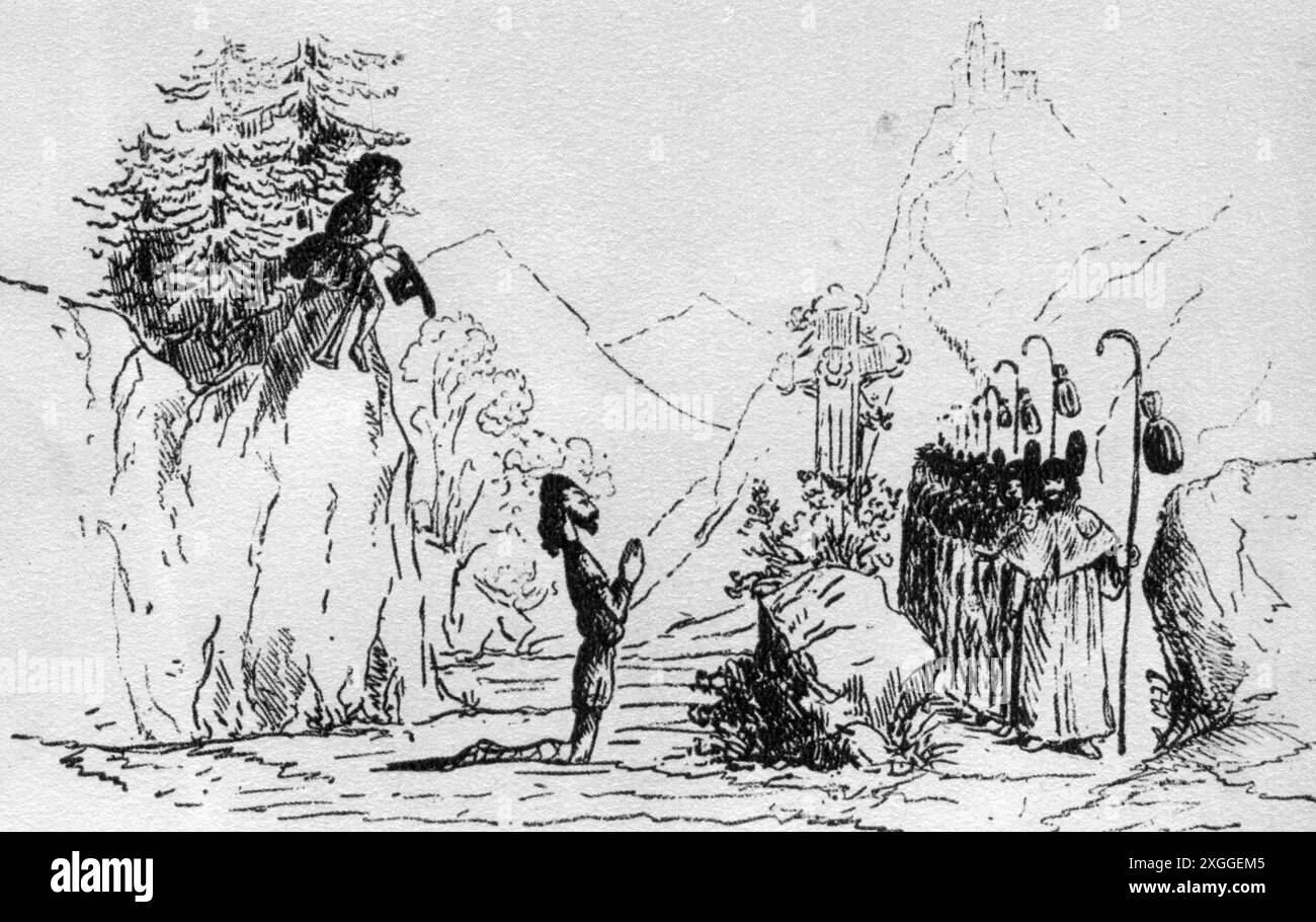 teatro/teatro, opera, 'Tannhaeuser', di Richard Wagner, prima parigina, CARICATURA, IL COPYRIGHT DELL'ARTISTA NON DEVE ESSERE CANCELLATO Foto Stock