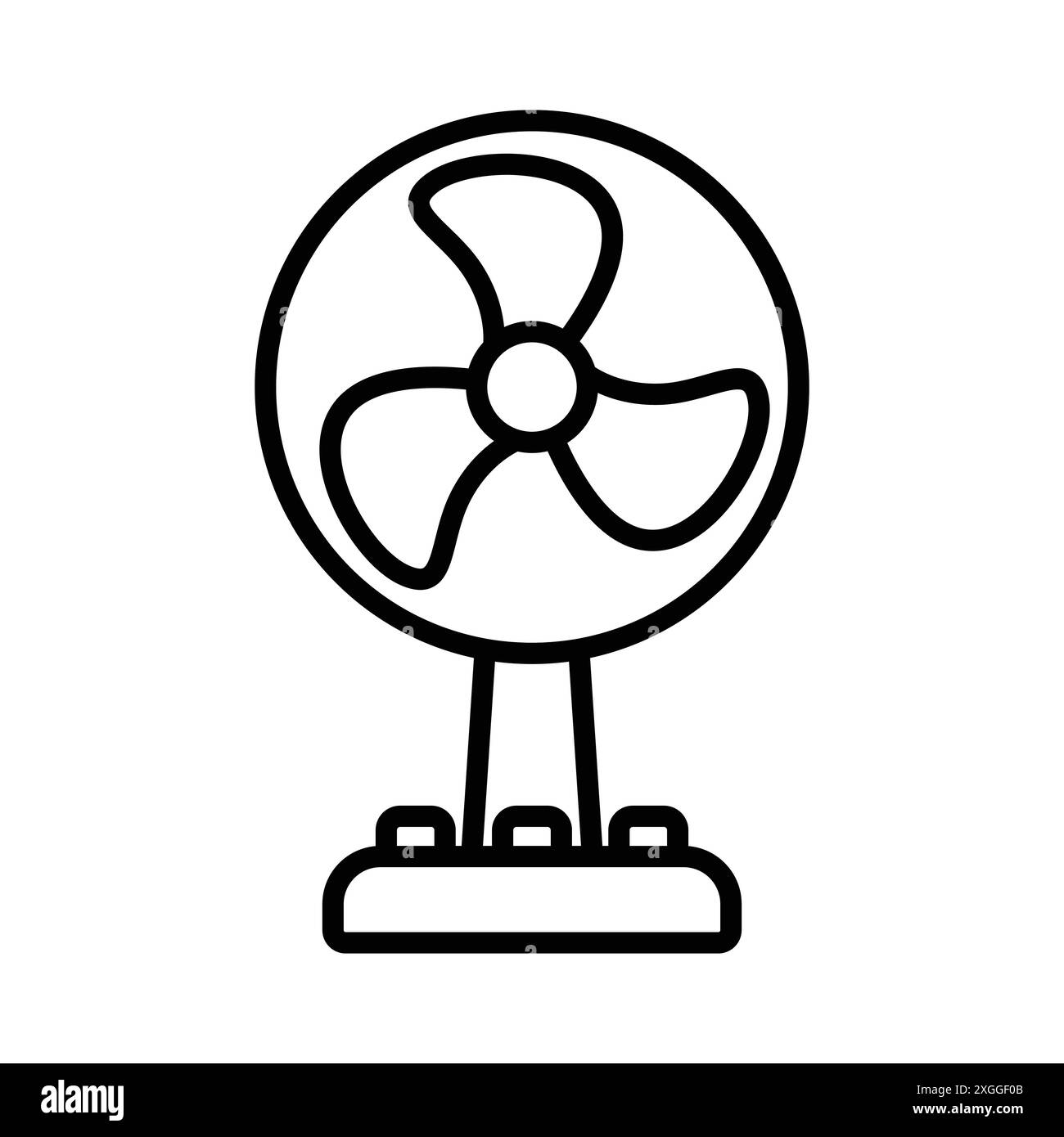 modello di disegno vettoriale icona ventola elettrica su sfondo bianco Illustrazione Vettoriale
