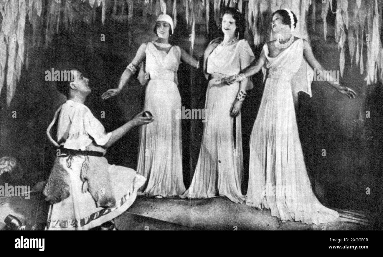 teatro/teatro, operetta, "la belle Helene", di Jacques Offenbach, DIRITTI AGGIUNTIVI-CLEARANCE-INFO-NON-DISPONIBILE Foto Stock