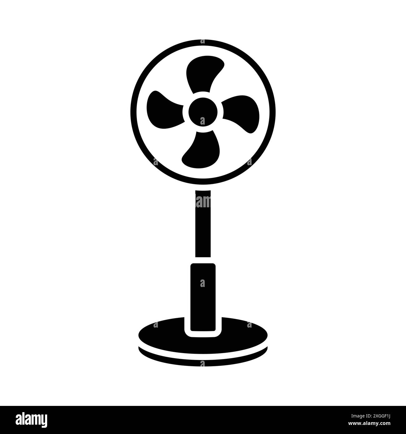 modello di disegno vettoriale icona ventola elettrica su sfondo bianco Illustrazione Vettoriale